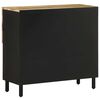 vidaXL Sideboard Black and natural wood Solid rough mango wood, iron