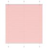 vidaXL Pleated Blind Pink 100% Polyester 45.3x39.4 in