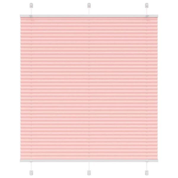 vidaXL Pleated Blind Pink 100% Polyester 45.3x39.4 in