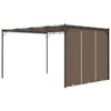 vidaXL Garden Gazebo with Side Curtain 13.1'x9.8'x7.4' Taupe