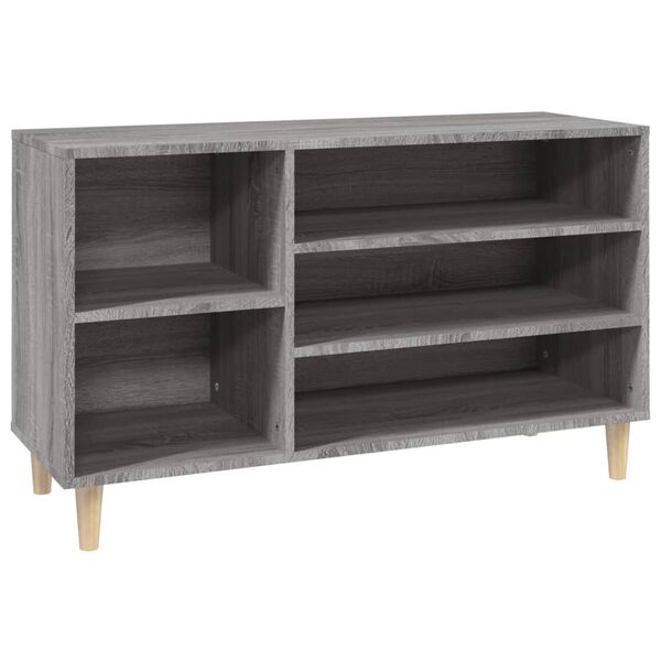 vidaXL Shoe Cabinet Grey Sonoma Engineered Wood Medium Shoe Cabinet