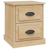 vidaXL Bedside Cabinet Sonoma Oak Engineered Wood Small Bedside Cabinet