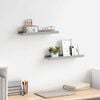 vidaXL Frame Ledge Shelf Set of 2 Gray MDF Small Wall mounting