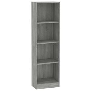 vidaXL Book Cabinet Grey sonoma Engineered wood Tall Book Cabinet