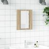 vidaXL Led Mirror Cabinet Sonoma oak Engineered wood, acrylic Medium