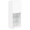 vidaXL TV Wall Unit White Engineered wood, glass