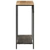 vidaXL Console Table Black, Mango Wood Solid Mango Wood, Iron