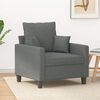 vidaXL Sofa Chair Dark grey Fabric Single Durable Armchair