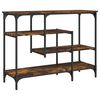 vidaXL Console Table Smoked oak Engineered wood, metal Medium