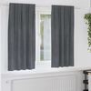 vidaXL Blackout Curtains 2 pcs Light Grey 55.12 x 68.90 in Velvet