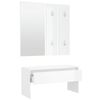 vidaXL Hallway Furniture Set High gloss white Engineered wood, acrylic