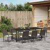 vidaXL Garden Dining Set 9 pcs Brown Poly rattan