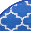 vidaXL Outdoor Carpet Blue Polypropylene Reversible Outdoor Carpet