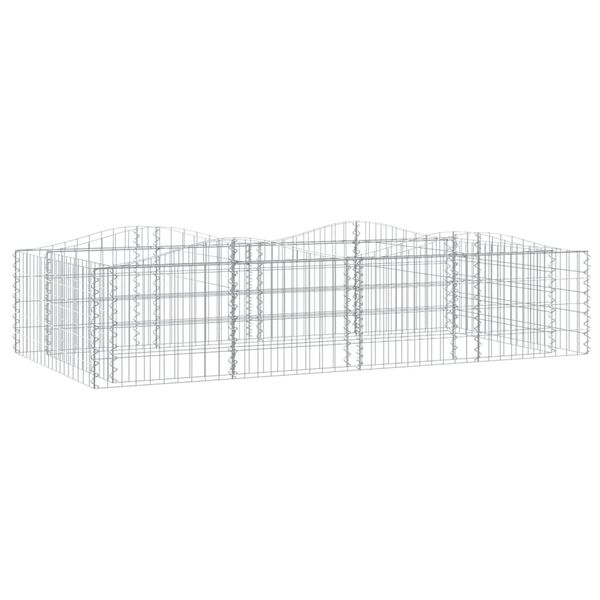 vidaXL Gabion Raised Bed Silver Galvanized iron Large Durable