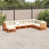 vidaXL Garden Sofa Set Wax brown Solid pine wood Large Modular