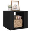 vidaXL Bedside Table Black Engineered wood 16.1x15.7x14.2 in