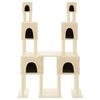 vidaXL Cat Tree Cream Engineered wood, plush, sisal Extra Tall Durable