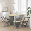 vidaXL Dining Set Honey wax brown and grey