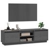 vidaXL TV Cabinet Grey Solid pine wood Medium TV Cabinet Rectangular