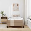 vidaXL Bed Frame with Mattress Cappuccino 35.43 x 78.74 in Fabric