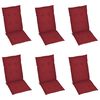 vidaXL Folding Patio Chairs 6 pcs with Cushions Solid Acacia Wood