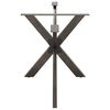 vidaXL Dining Table Leg Spider Shape Natural Steel 59.1 x 30.7 x (28.3-28.7) " Steel