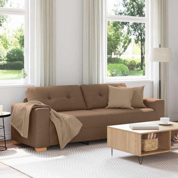 vidaXL Sofa Brown 87.01 x 30.71 x 31.50 in Fabric