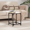 vidaXL Coffee Table Black glass Engineered wood Small Durable