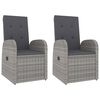 vidaXL Garden Lounge Set Dark Grey PE Rattan, Steel, Solid Acacia Wood