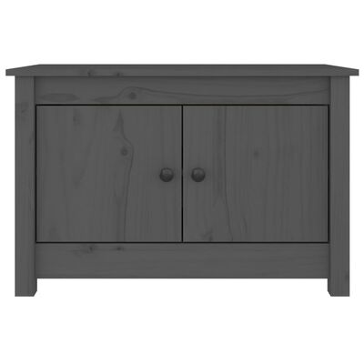 vidaXL Shoe Cabinet Gray 27.6"x15"x17.9" Solid Wood Pine