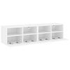 vidaXL TV Wall Cabinet Set of 2 White Engineered wood Medium