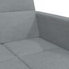 vidaXL Sofa Bed Light Grey Polyester, wood, plastic, foam 2-Seater