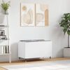 vidaXL Record Cabinet White Engineered wood, Iron Medium Record Cabinet