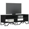 vidaXL TV Cabinet Black Engineered wood, Metal Medium TV Cabinet