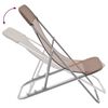 vidaXL Beach Chair Brown Powder-coated steel, textilene Standard