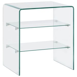 vidaXL Coffee Table See-Through Tempered Safety Glass Compact Sturdy