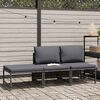 vidaXL Garden Sofa Set Gray PE rattan, steel Compact Modular