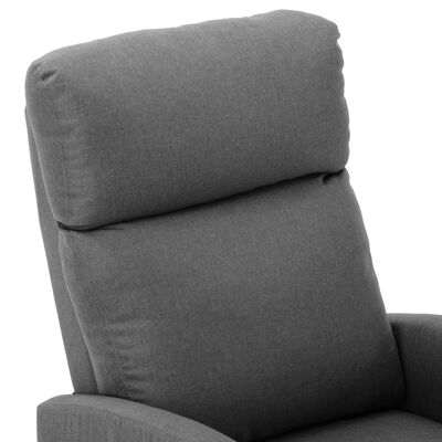 vidaXL Massage Reclining Chair Light Gray Fabric