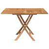 vidaXL Garden Table Teak Solid Teak Wood Medium Foldable
