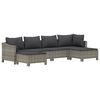 vidaXL Garden Lounge Set Grey PE rattan, powder-coated steel Medium