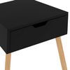 vidaXL Bedside Cabinet High gloss black Engineered wood 15.7 in square