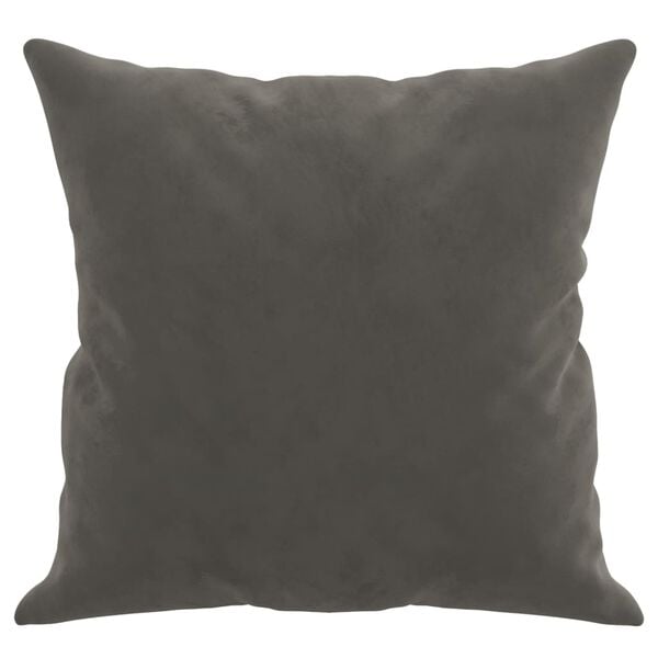 vidaXL Throw Pillow Dark Grey Velvet (100% polyester) 15.7 x 15.7 in