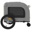 vidaXL Pet Bike Trailer Green and Grey Oxford fabric, Iron, PVC