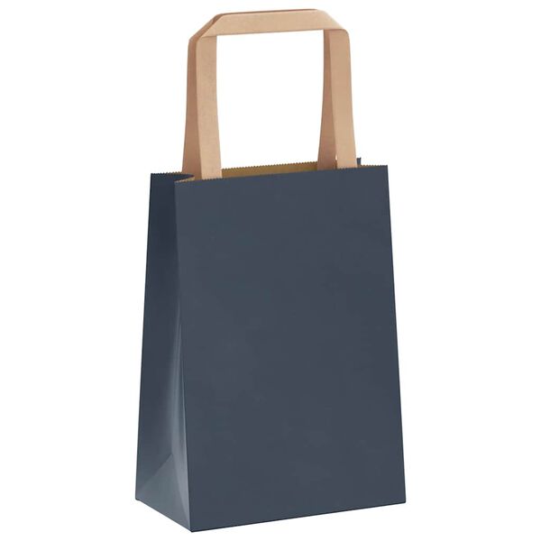 vidaXL Paper Bags 50 pcs with Handles Blue 15x8x21 cm