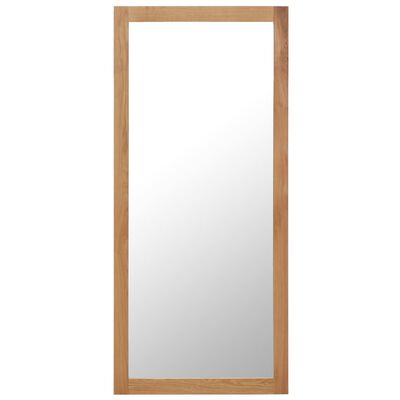 vidaXL Mirror 19.7"x55.1" Solid Oak Wood