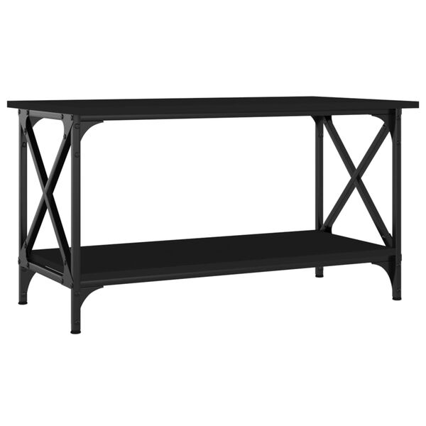 vidaXL Coffee Table Black Engineered wood, Iron