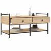 vidaXL Coffee Table Sonoma oak Engineered wood, metal Medium