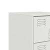 vidaXL Bedside Cabinet White Cold-rolled steel Medium Bedside Cabinet