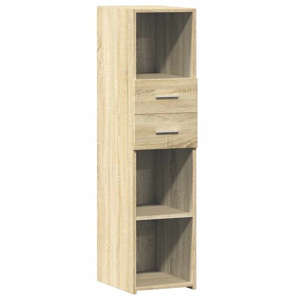 vidaXL Highboard Sonoma Oak Engineered Wood Tall Modern Storage Unit