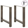 vidaXL Coffee Table Leg Set of 2 Natural Steel Powder-coated steel